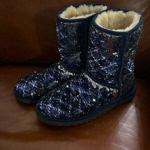 Ugg Boots  1002765 Classic Blue Sequin Size 9